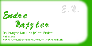 endre majzler business card